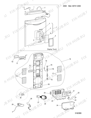Взрыв-схема холодильника Hotpoint-Ariston BMBT2022IFHHA (F053903) - Схема узла