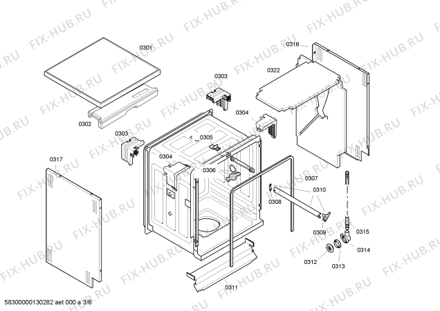 Схема №2 3VS362BD с изображением Панель управления для посудомойки Bosch 00665086