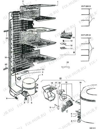 Взрыв-схема холодильника Whirlpool CM271CVCURTISS (F015483) - Схема узла