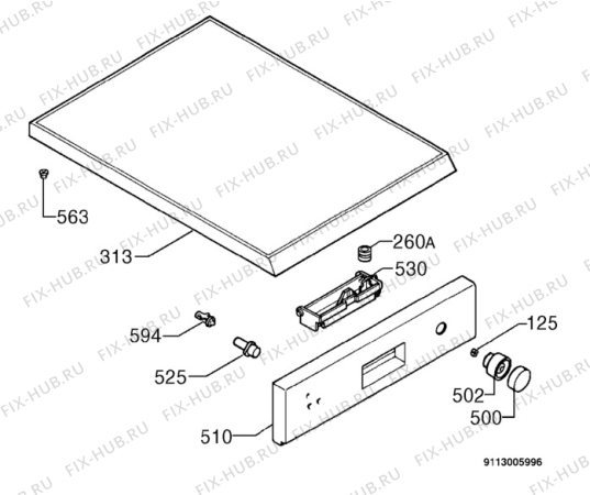 Взрыв-схема посудомоечной машины Foron SM0952W - Схема узла Command panel 037