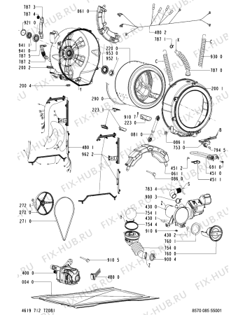 Схема №1 085 WT/GY-MX с изображением Всякое для стиралки Whirlpool 481221479534