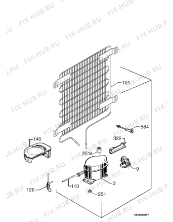 Взрыв-схема холодильника Aeg Electrolux SK88840-4I - Схема узла Cooling system 017