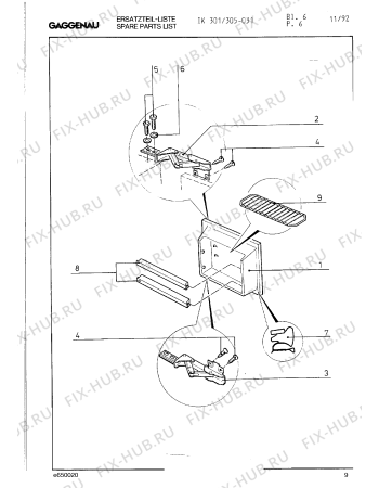 Схема №2 IK541023 с изображением Уголок для холодильной камеры Bosch 00099584