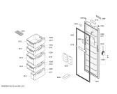 Схема №1 GSP22A21 с изображением Дверь для холодильника Bosch 00245215