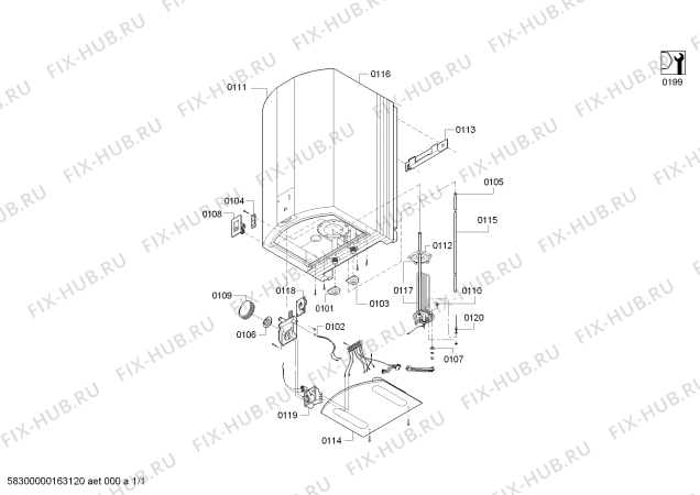 Схема №1 DG30015 Siemens с изображением Ручка регулировки мощности для водонагревателя Siemens 00188330