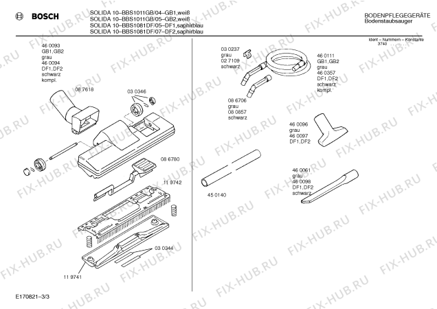 Схема №1 BBS1081DF Solida 10 с изображением Кнопка для пылесоса Bosch 00067672