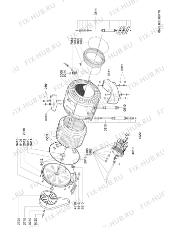 Схема №1 LF 1000 AATX с изображением Рукоятка для стиралки Whirlpool 481246279766