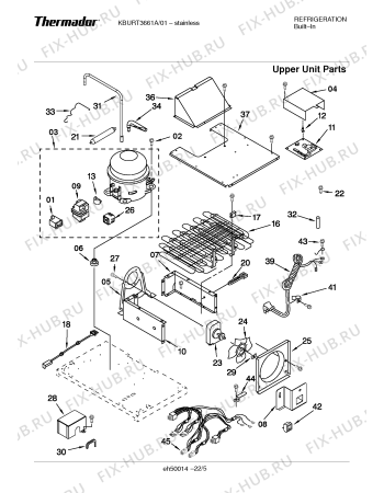 Схема №4 KBURT3661A с изображением Пенопласт для посудомоечной машины Bosch 00491822