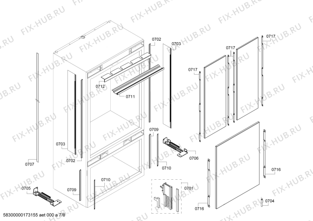 Схема №3 FIN36MIIL5 с изображением Изоляция для холодильника Bosch 00644143