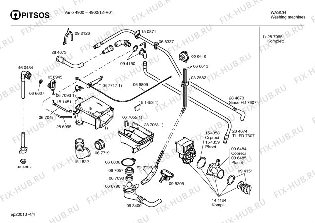 Схема №1 4900 VARIO 4900 с изображением Панель управления для стиральной машины Bosch 00289033