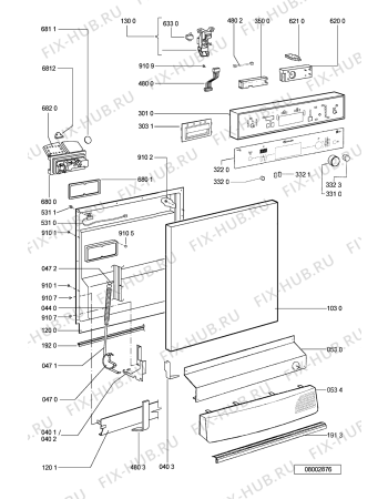 Схема №1 GSF PACIFIC WS с изображением Обшивка для электропосудомоечной машины Whirlpool 481245372141