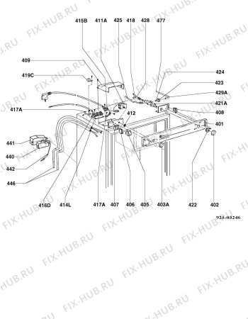 Взрыв-схема холодильника Electrolux RM4231M - Схема узла Armature/fitting