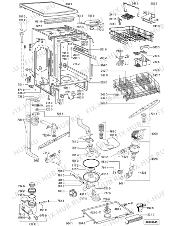 Схема №1 ADP 80 PC с изображением Обшивка для посудомойки Whirlpool 481245373642