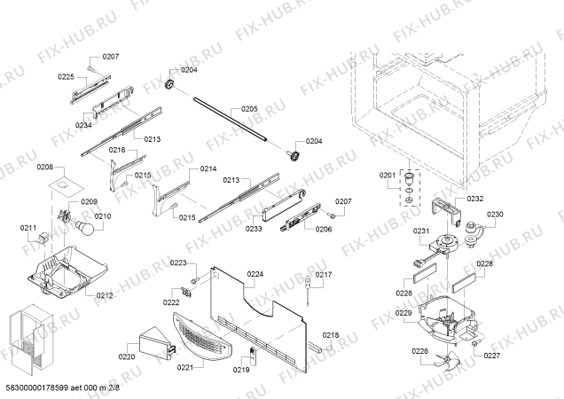 Схема №3 B22CT80SNP с изображением Шарнир для холодильника Bosch 00631866