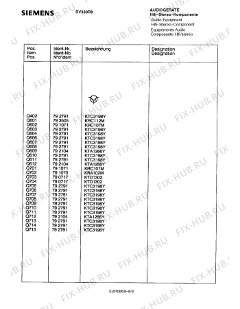 Схема №2 RV330R6 с изображением Кнопка для жк-телевизора Siemens 00794296