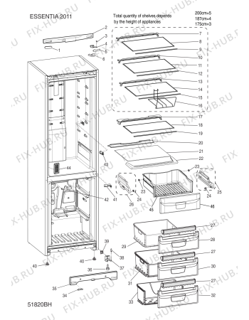 Взрыв-схема холодильника Indesit WBIAA13F (F078380) - Схема узла