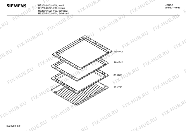 Схема №2 HE25044 с изображением Инструкция по эксплуатации для плиты (духовки) Siemens 00580641