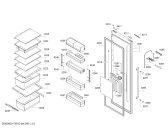 Схема №2 KS36WPI30 с изображением Дверь для холодильника Siemens 00712825