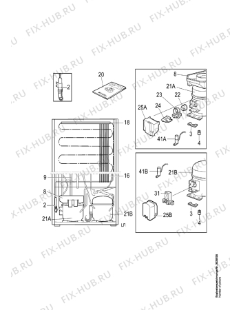 Взрыв-схема холодильника Aeg S3049-4KG - Схема узла Refrigerator cooling system