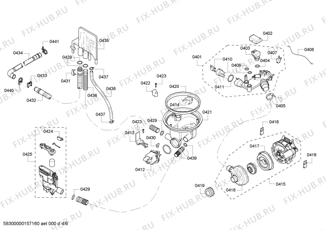 Схема №4 SHX55R52UC SilencePlus 46 dBA с изображением Набор кнопок для посудомойки Bosch 00623219