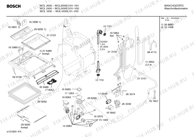 Взрыв-схема стиральной машины Bosch WOL1650IL WOL1650 - Схема узла 04