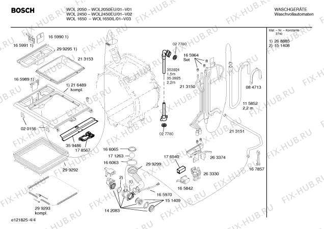 Схема №2 WOL2050EU WOL2050 с изображением Вкладыш для стиральной машины Bosch 00480181