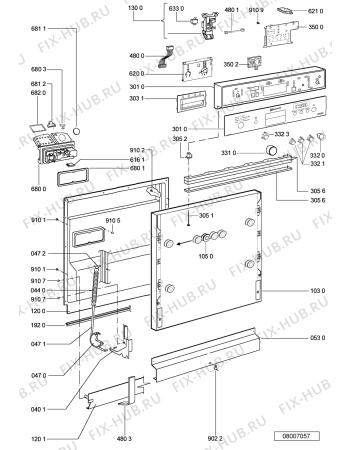 Взрыв-схема посудомоечной машины Bauknecht GSI 5990 - Схема узла