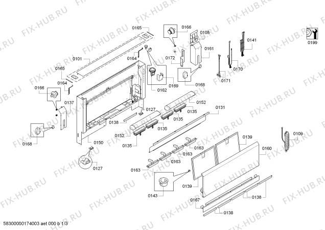 Схема №1 AL400191 Gaggenau с изображением Рамка для электровытяжки Bosch 00770386