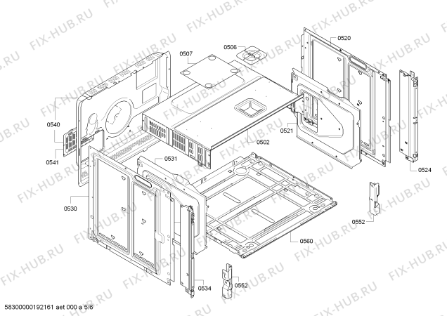 Схема №4 HB65LR655F с изображением Ручка двери для плиты (духовки) Siemens 00678938