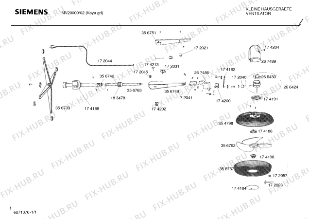 Схема №1 MV11000 с изображением Корпус для электромультиварки Siemens 00267489