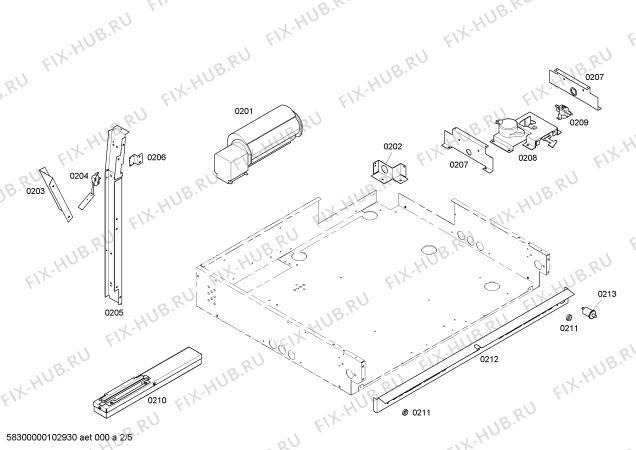 Схема №2 C301UW с изображением Плата для духового шкафа Bosch 00416806