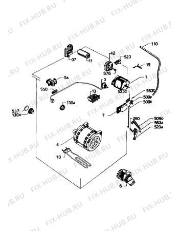 Взрыв-схема стиральной машины Electrolux WH803 - Схема узла Electrical equipment