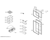 Схема №1 KDV39V04NE с изображением Дверь морозильной камеры для холодильника Bosch 00680998