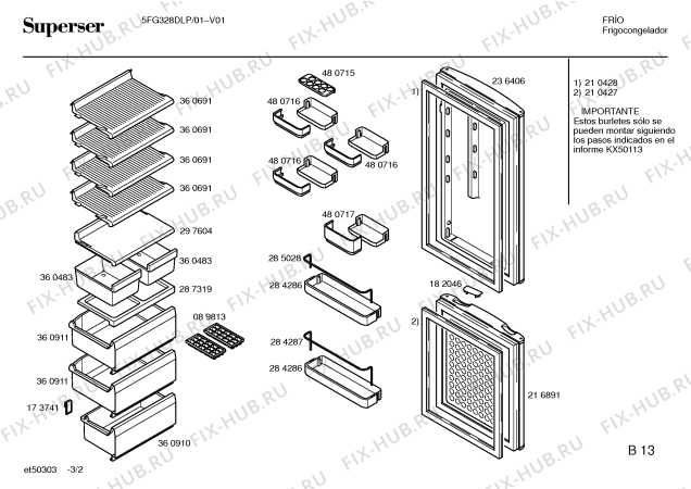 Схема №2 5FG7731 с изображением Инструкция по эксплуатации для холодильной камеры Bosch 00527907