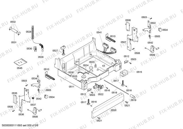 Схема №2 SHU53E05UC Electronic с изображением Панель управления для посудомоечной машины Bosch 00431491