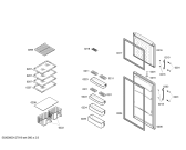 Схема №1 BD2202T с изображением Дверь морозильной камеры для холодильника Bosch 00680040
