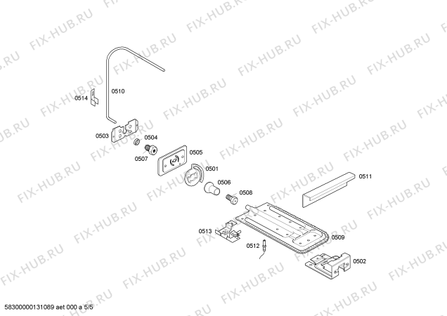 Схема №1 FN102P14SC с изображением Электрод для плиты (духовки) Bosch 00492707