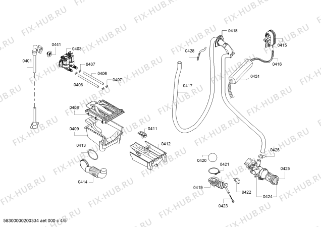 Схема №3 WAK24164IN с изображением Инструкция по установке и эксплуатации для стиральной машины Bosch 18021350