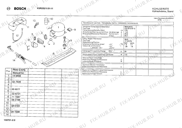 Взрыв-схема холодильника Bosch KSR2521I - Схема узла 02