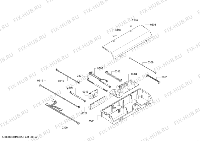 Схема №2 D95FMW1N0 Neff с изображением Стеклянная полка для вытяжки Bosch 00718217