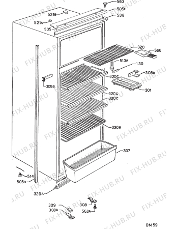 Взрыв-схема холодильника Electrolux IK2800 - Схема узла Housing 001