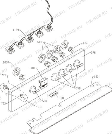 Схема №1 GI52339RW (323568, P51A3-14VT) с изображением Кнопка (ручка регулировки) для плиты (духовки) Gorenje 418465