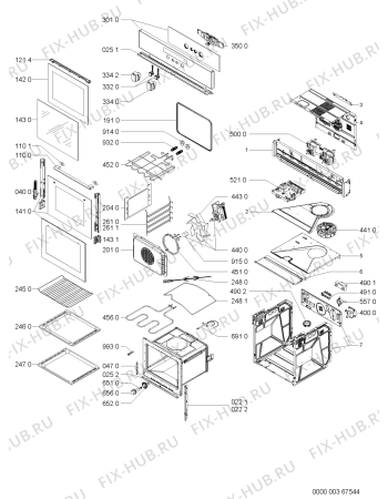 Схема №1 AKZ 321 IX с изображением Обшивка для плиты (духовки) Whirlpool 481245249849