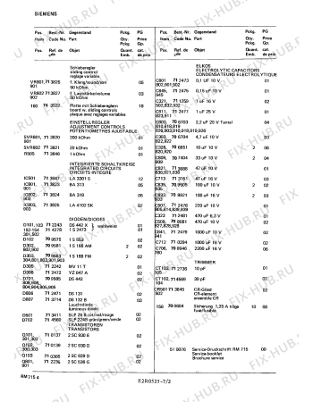 Взрыв-схема аудиотехники Siemens RM7154 - Схема узла 02