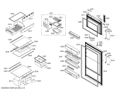 Схема №1 KD36NA71 с изображением Дверь морозильной камеры для холодильника Siemens 00245738
