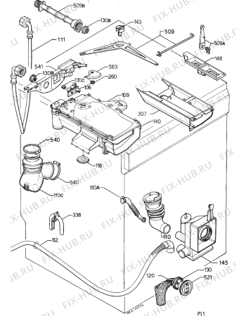 Взрыв-схема стиральной машины Zanussi ZWD800T - Схема узла Hydraulic System 272