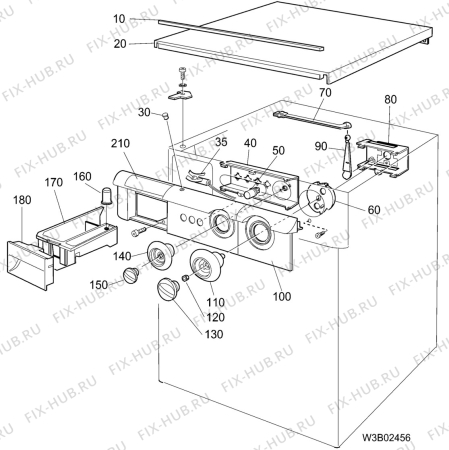 Взрыв-схема стиральной машины Elektro Helios TF9068 - Схема узла W30 Panel,User manual B