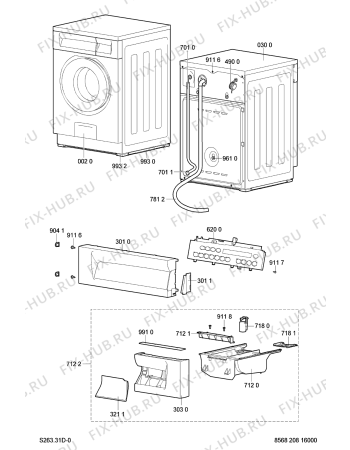 Схема №1 WA 5065 с изображением Тэн для стиралки Whirlpool 481225928888