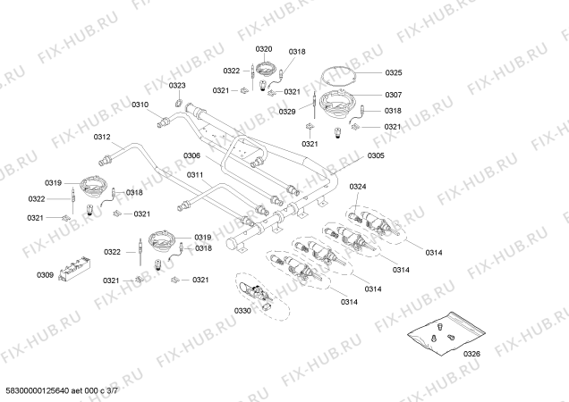 Схема №2 HSF233020E с изображением Панель управления для духового шкафа Bosch 00473123