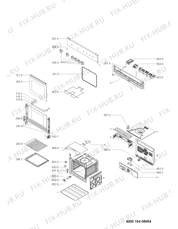 Схема №1 AKP 300/IX/02 с изображением Обшивка для электропечи Whirlpool 481245240279